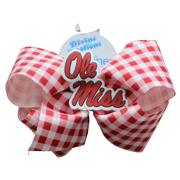 OLE MISS GINGHAM CHECK  HAIRBOW