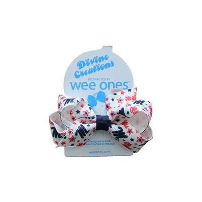 MINI SIGNATURE OLE MISS PRINT GROSGRAIN BOW