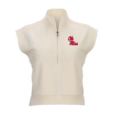 OLE MISS SLEEVELESS TERRY HALF ZIP