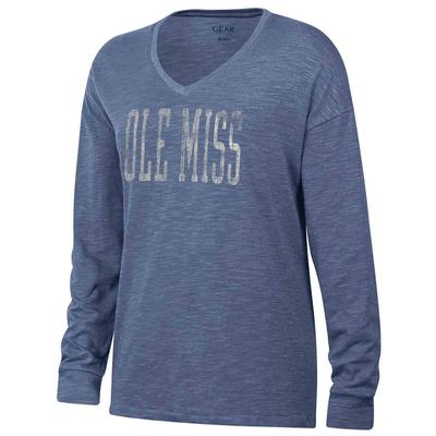 LS DISTRESSED BLOCK OLE MISS SUNDAY SLUB TEE