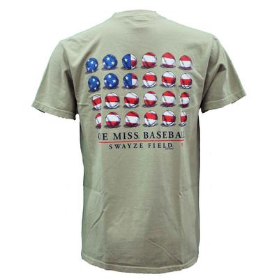 OLE MISS BASEBALL FLAG SS COMFORT COLORS TEE