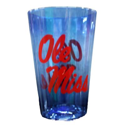 STACKED OLE MISS SHATTER RESISTANT PLASTIC PINT