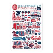 OLE MISS JULIA GASH 100 PERCENT ORGANIC COTTON TEA TOWEL