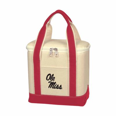 OLE MISS SMALL COTTON CANVAS COOLER BAG