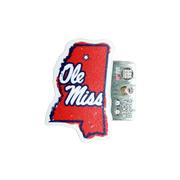 3.5 INCH OLE MISS STATE OUTLINE RUGGED STICKER