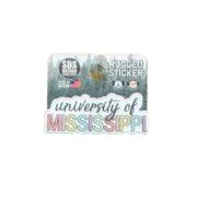 2 INCH UNIVERSITY OF MISSISSIPPI PASTEL RUGGED STICKER