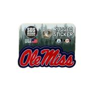 2 INCH SCRIPT OLE MISS RUGGED STICKER