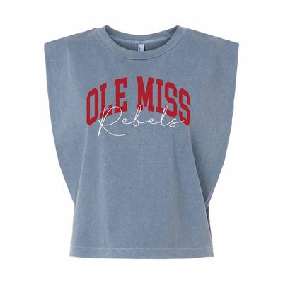 ARCH OLE MISS OVER SCRIPT REBELS MUSCLE TEE