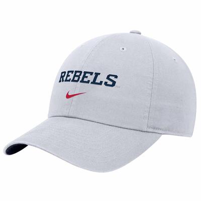 REBELS DRI FIT CLUB UNSTRUCTURED CAP WHITE