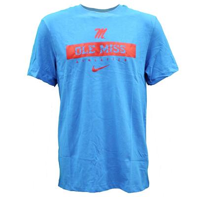 SS SCRIPT M OLE MISS ATHLETICS DRI FIT COTTON TEE