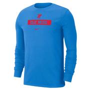 LS SCRIPT M OLE MISS ATHLETICS DRI FIT COTTON TEE