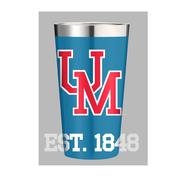 16 OZ INTERLOCKING UM EST 1848 PINT GLASS