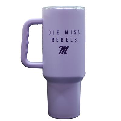 40 OZ OLE MISS REBELS TONAL LAVENDAR TUMBLER