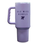 40 OZ OLE MISS REBELS TONAL LAVENDAR TUMBLER