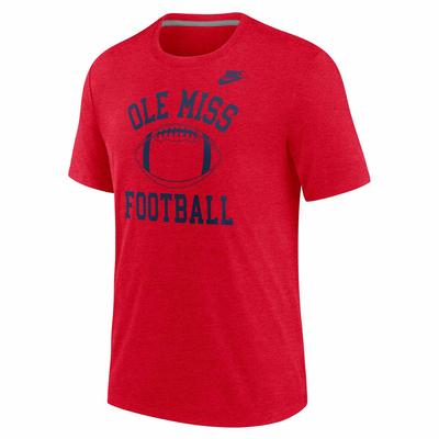 VINTAGE OLE MISS FOOTBALL TRIBLEND SS TEE