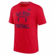 VINTAGE OLE MISS FOOTBALL TRIBLEND SS TEE