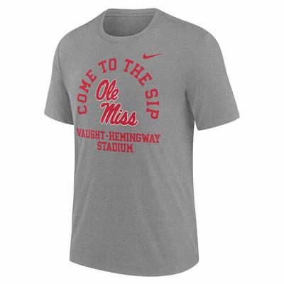 COME TO THE SIP OVER VAUGHT-HEMINGWAY TRIBLEND SS TEE DARK_HEATHER