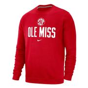 CIRCLE SIP OLE MISS CLUB FLEECE CREW