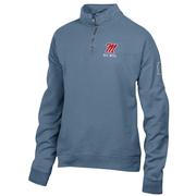 SCRIPT M OLE MISS COMFORT WASH FLEECE QTR ZIP