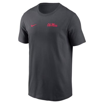 SS SCRIPT OLE MISS LEGEND TEE ANTHRACITE