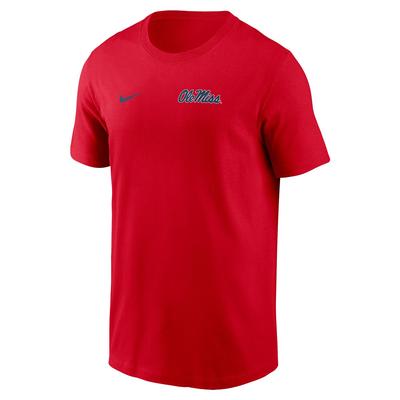 SS SCRIPT OLE MISS LEGEND TEE RED