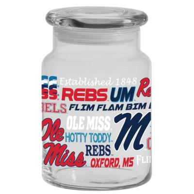 26 OZ OLE MISS CAMPUS WRAPAROUND DESIGN APOTHECARY JAR