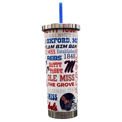 24 OZ OLE MISS CAMPUS WRAP VACUUM INSULATED TUMBLER