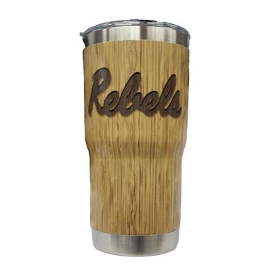 20 OZ SCRIPT REBELS WOOD GRAIN TUMBLER