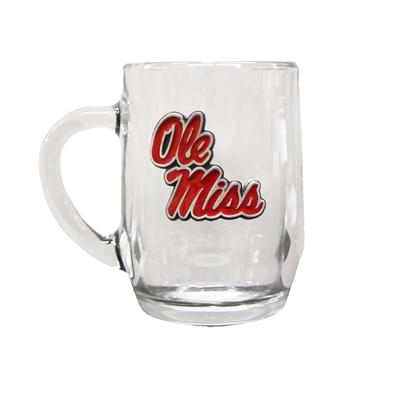 OLE MISS PEWTER 10OZ DISTINCTION GLASS COFFEE MUG