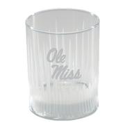 14 OZ ETCHED OLE MISS SPEAR CUT ROCKS GLASS