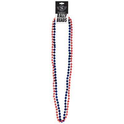 2 PACK RED AND NAVY MARDI GRAS BEADS