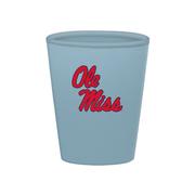 1.75 OZ STACKED OLE MISS OPAQUE SHOT GLASS