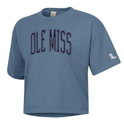 SS COMFORT WASH SUEDE PUFF OLE MISS BOXY TEE