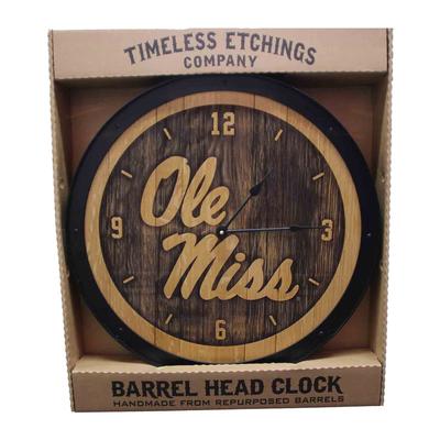 OLE MISS BARRELHEAD CLOCK