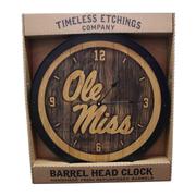 OLE MISS BARRELHEAD CLOCK