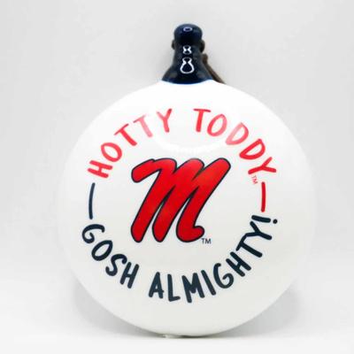 OLE MISS HOTTY TODDY CERAMIC PUFF ORNAMENT