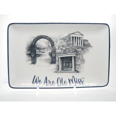 OLE MISS CAMPUS CERAMIC TRINKET TRAY