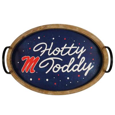 OLE MISS SPIRIT WOOD OVAL TRAY