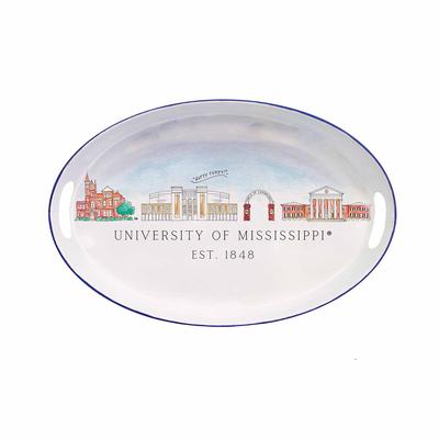 OLE MISS SKYLINE OVAL TRAY