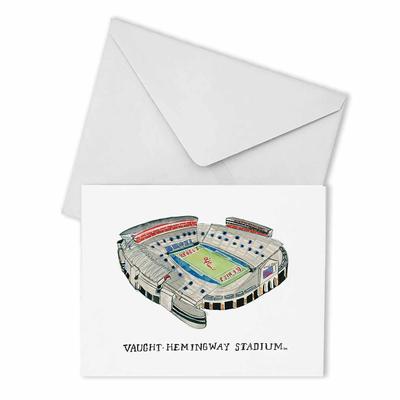 OLE MISS STADIUM BOXED NOTE CARDS