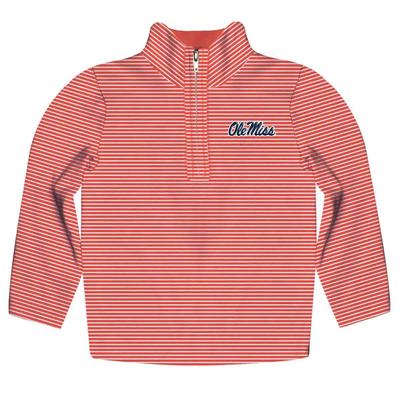 EMBROIDERED OLE MISS STRIPE QUARTER ZIP