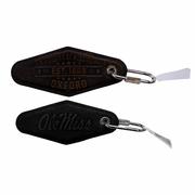 OLE MISS BURNISHED DIAMOND DEBOSSED KEY FOB