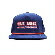 SIP OLE MISS CORDUROY SNAPBACK WITH ROPE