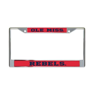 OLE MISS REBELS ACRYLIC LICENSE PLATE FRAME
