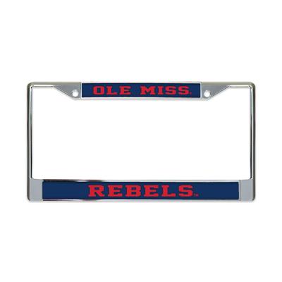 OLE MISS REBELS ACRYLIC LICENSE PLATE FRAME