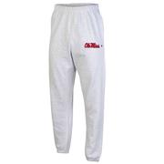 STRAIGHT SCRIPT OLE MISS REVERSE WEAVE SWEATPANTS WITH ELASTIC BOTTOM