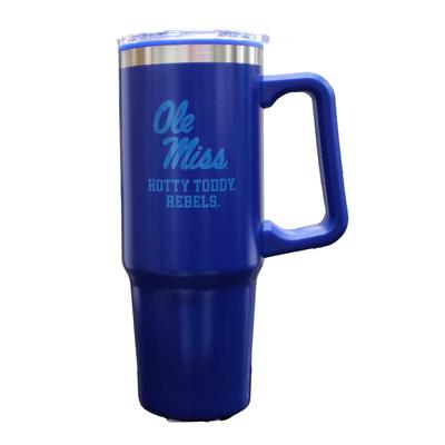 OLE MISS HOTTY TODDY REBELS ZANE TRAVEL TUMBLER BLUE