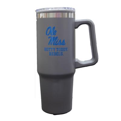 OLE MISS HOTTY TODDY REBELS ZANE TRAVEL TUMBLER GRAY