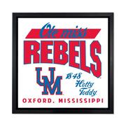10 INCH OLE MISS REBELS FRAMED CANVAS