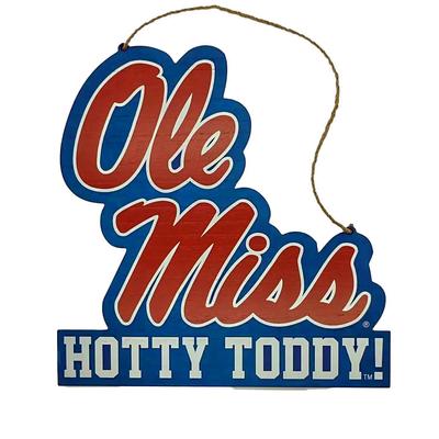 OLE MISS HOTTY TODDY WOOD DOOR HANGER